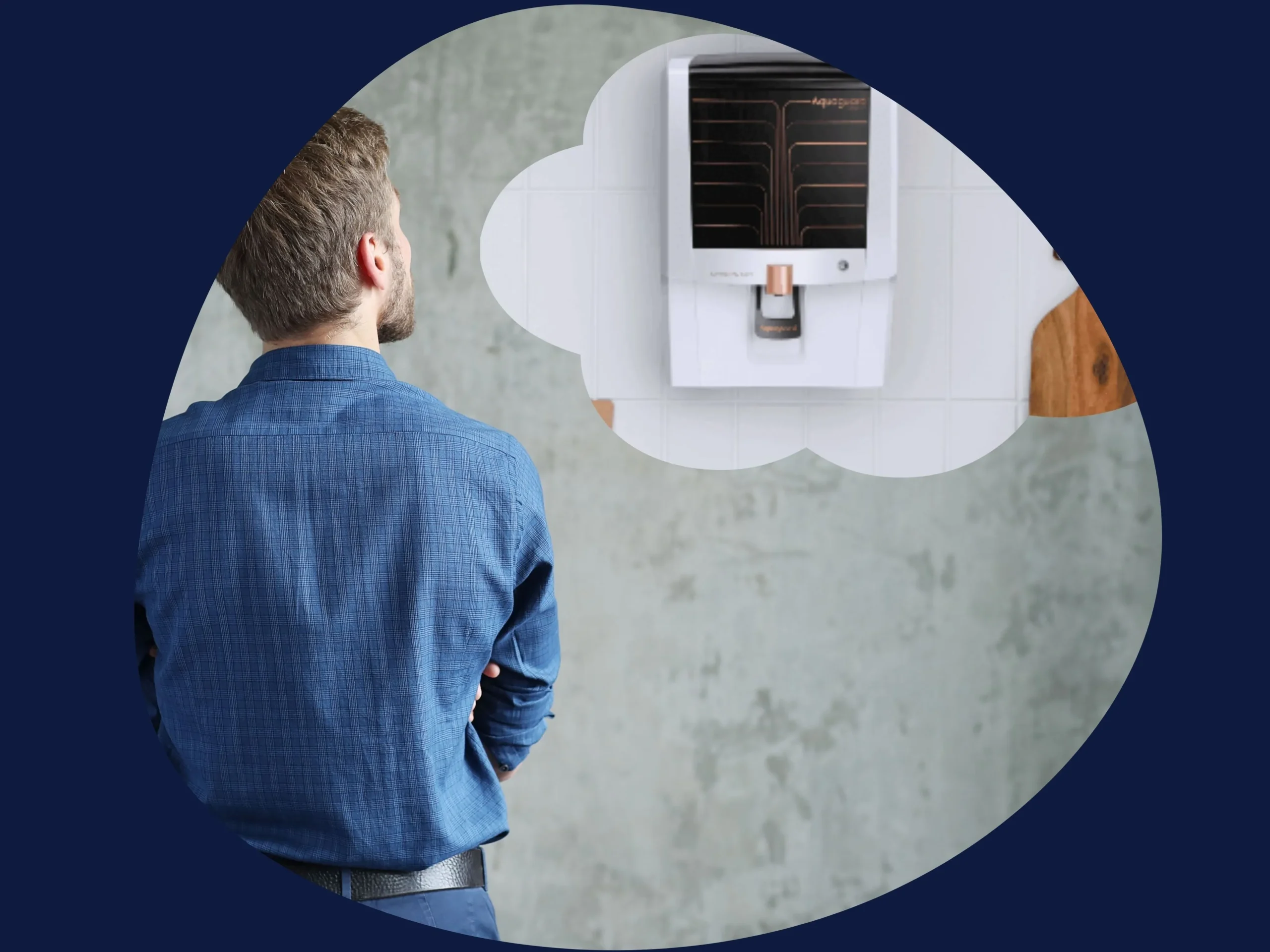 a man thinking to install ro water purifier